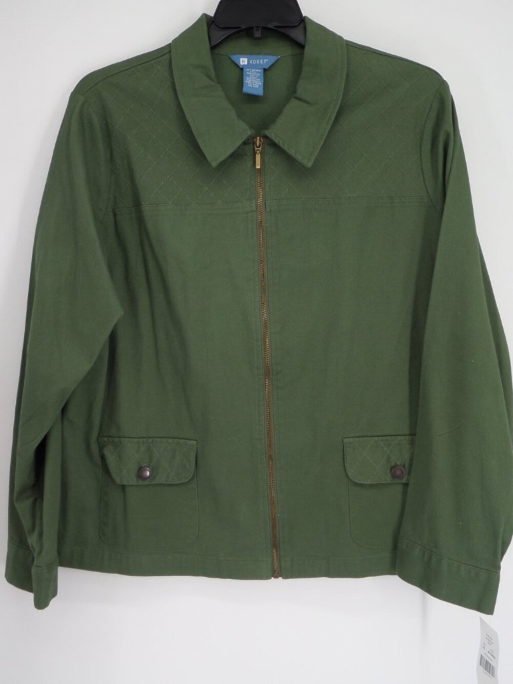 Koret Women's Fall Lightweight Jacket Color Olive Green  Size XL NWT